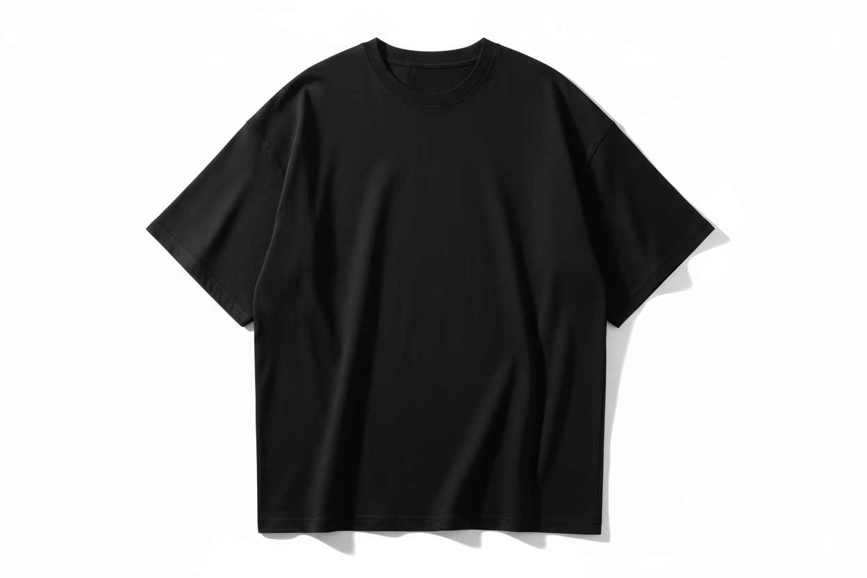 camiseta oversize negra