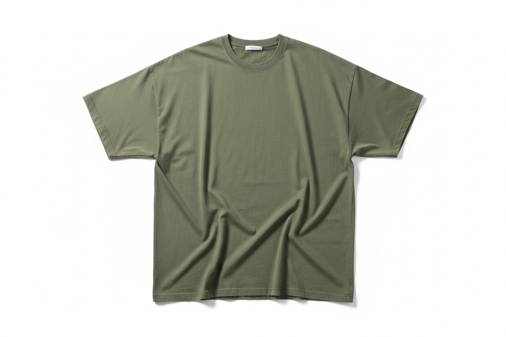 camiseta oversize verde